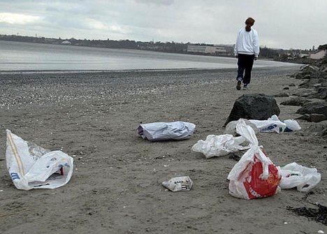 Plastic Bags on Beach